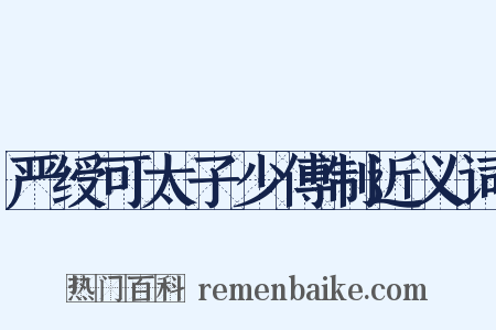 严绶可太子少傅制近义词是什么意思的图片